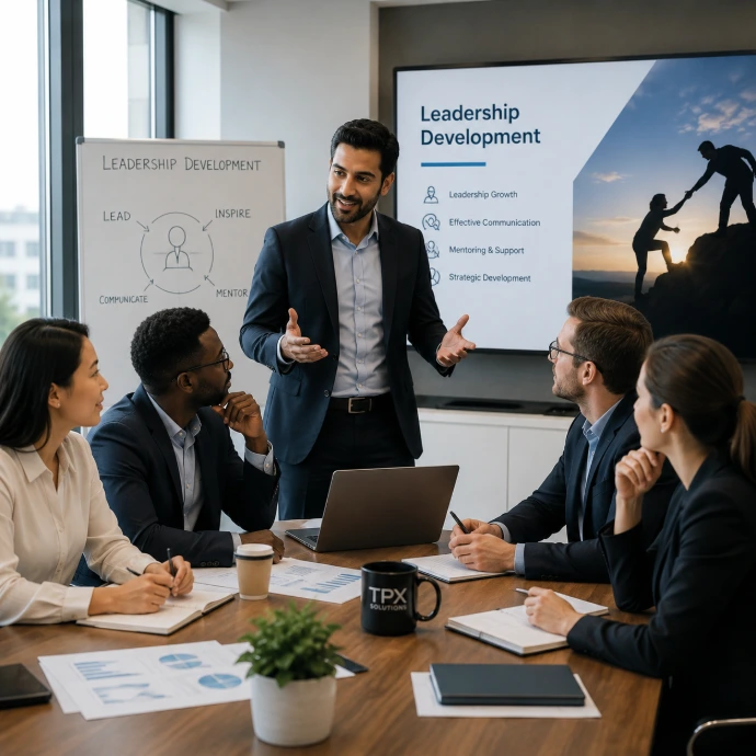 Leadership development and training session