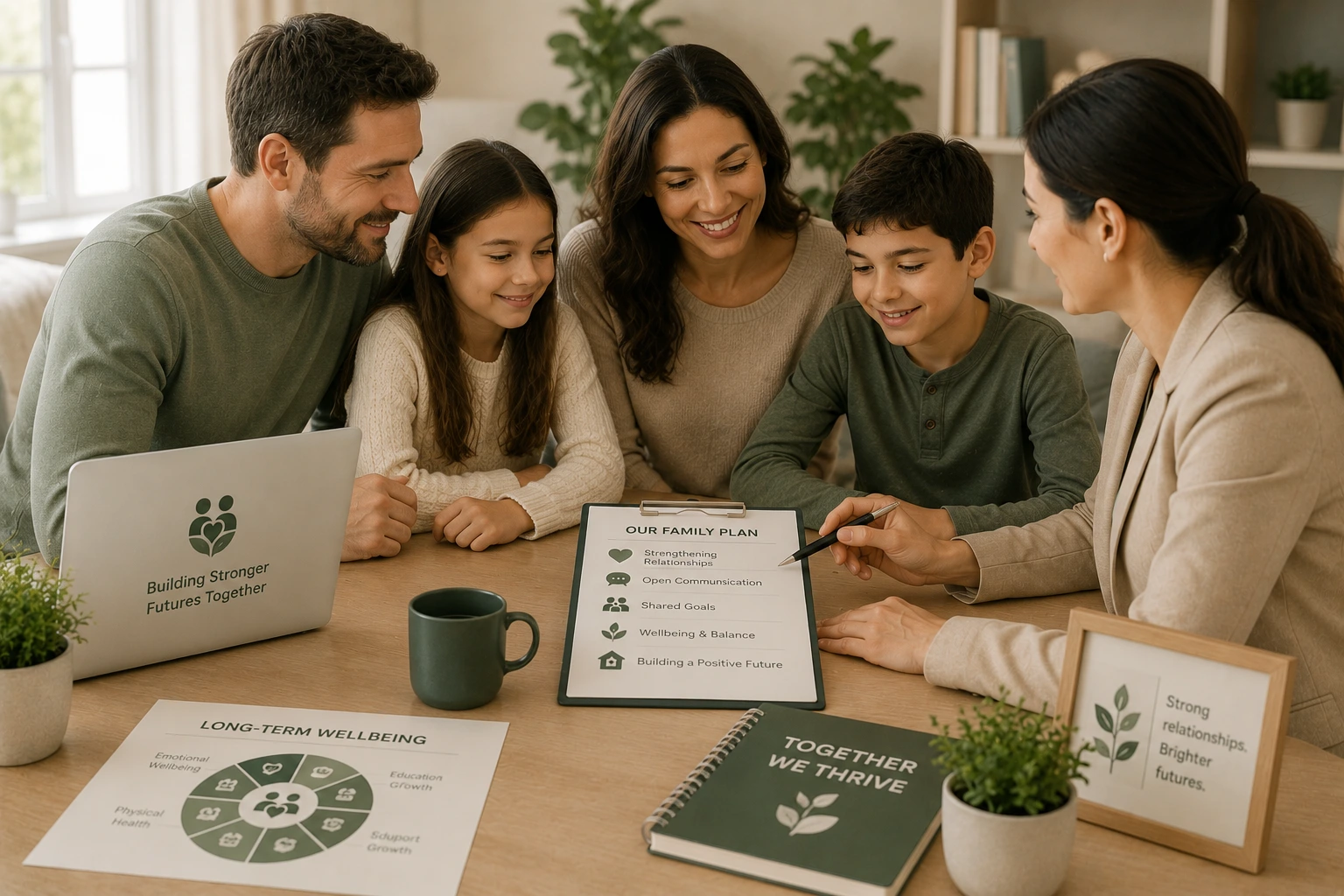 Family wellness planning and human-centered development consultation